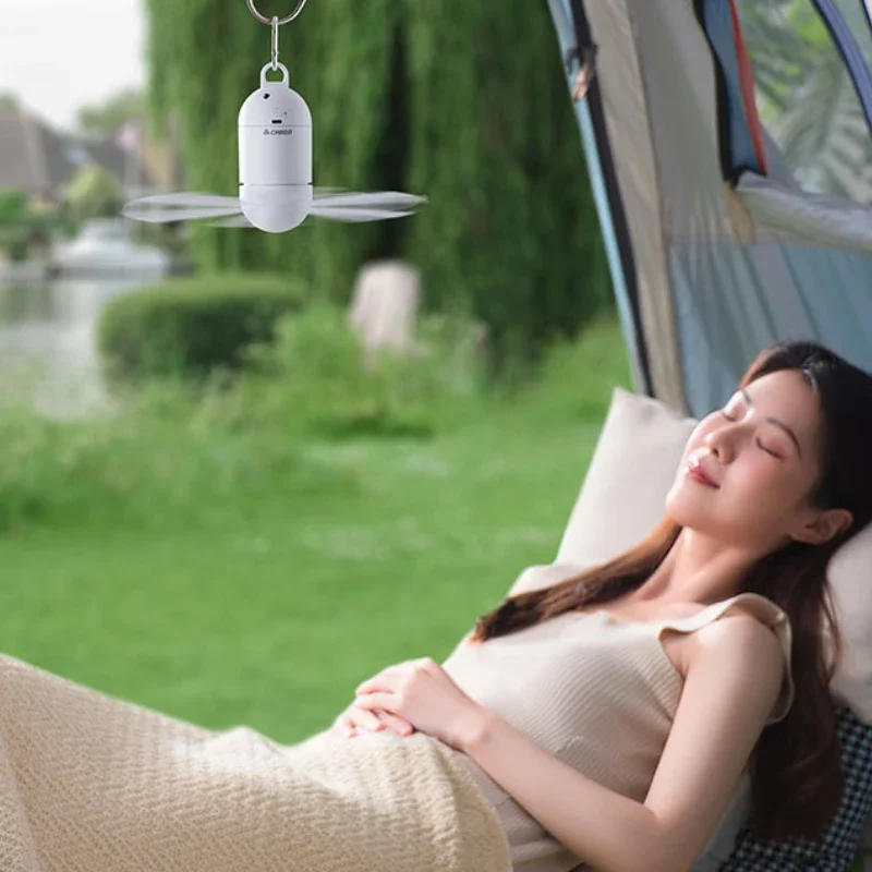 CHigo-小さなポータブル電動シーリングファン,寮の扇風機,折りたたみ式,強力な防風,屋外用,ミニポータブルファン