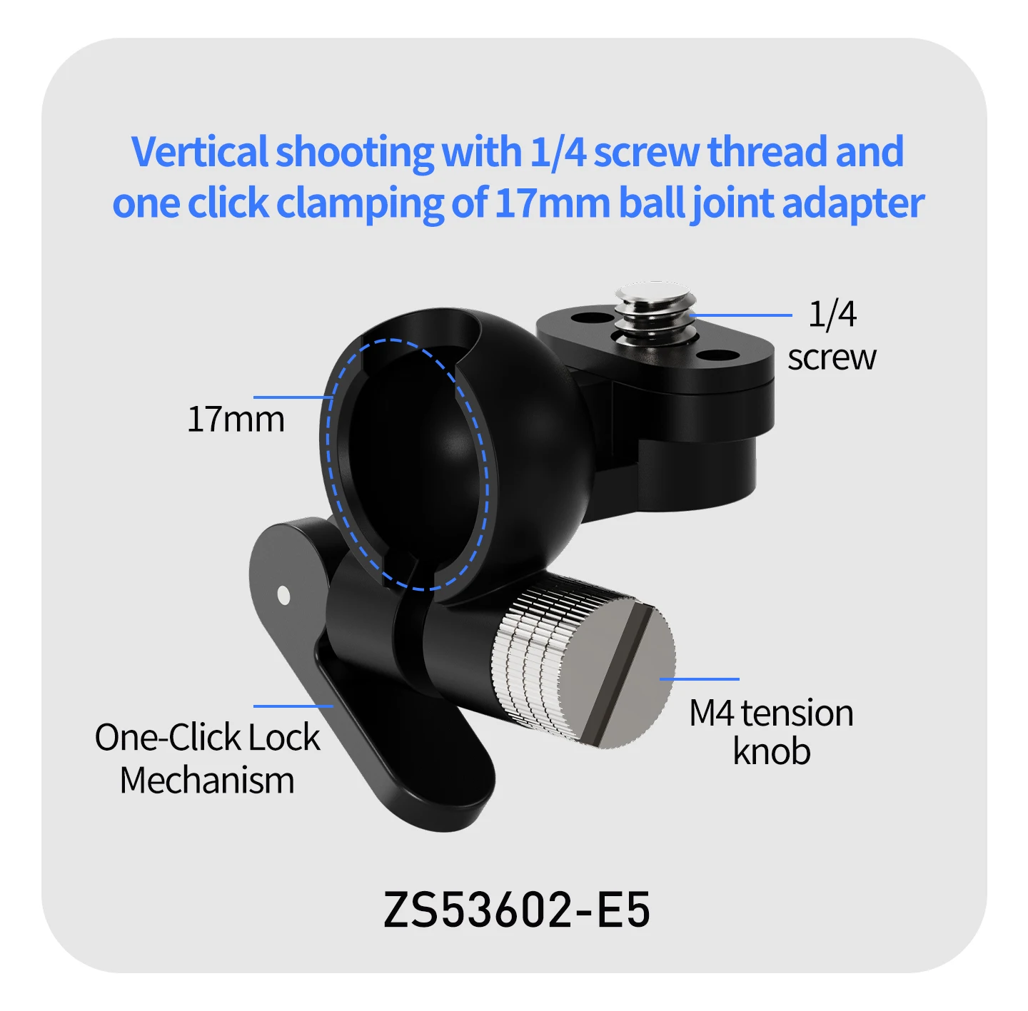 17MM Kugelkopf Action Kamera Schnellverschluss Schnalle Basis für GoPro Insta360 DJI Osmo Tasche Magnetische Motorrad Halterung – Detail 37