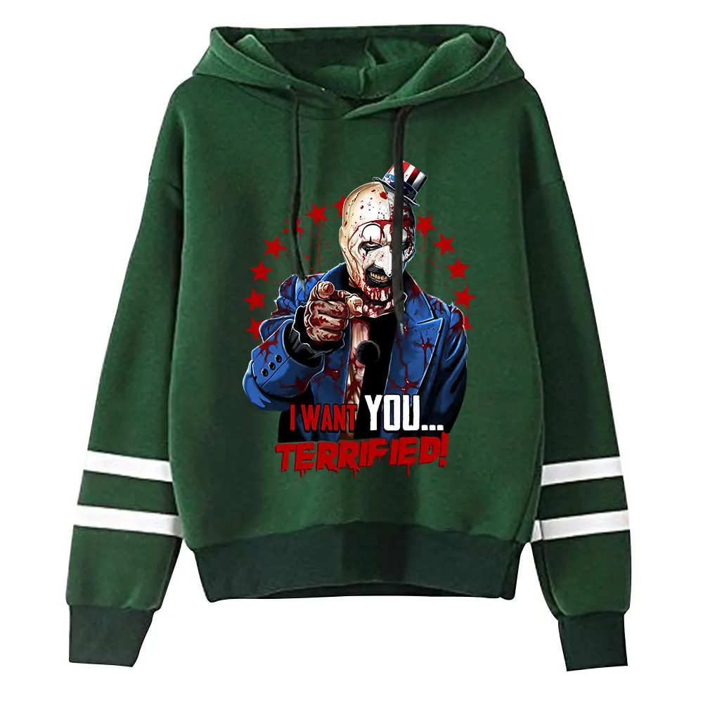 Terrifier Merch Horror Movie Bagless Sweatshirts Halloween Streetwear Unisex Fashion Funny Casual Hoodies