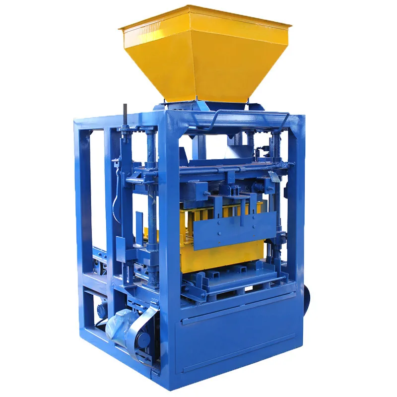 Standard Semi-Automatic Making QTF4-24 Concrete Hollow Machine Equipment Brick Hine Customizable Mobile Brick Machine