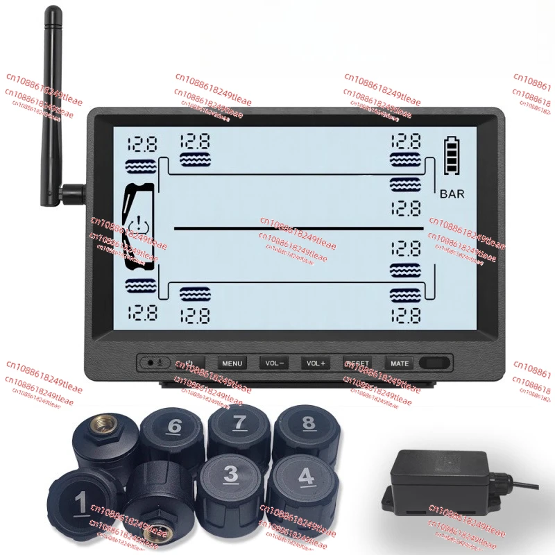 

Automotive 8 12 16 22 Wheels TPMS Tire Pressure Monitoring System Sensor 433.92MHz Truck RV Tire Pressure Trailer