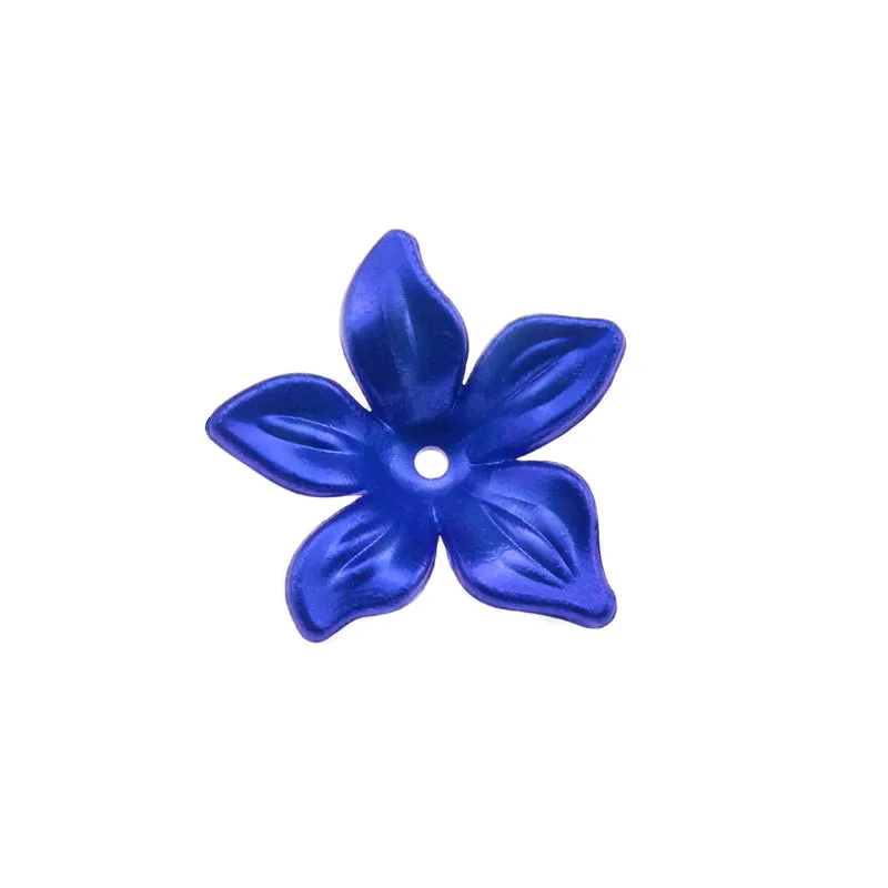 25-100Pcs/Lot 25.5MM Fashion Matte Plasti Flower Acrylic Beads Loose Spacer Bead For Jewelry Making DIY Handwork Accessories