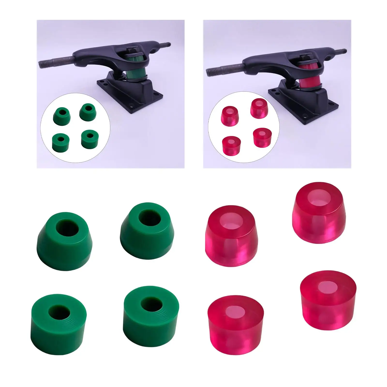 carcaretool 15mm Skateboard Longboard Truck Bushings Top and Bottom Replacement