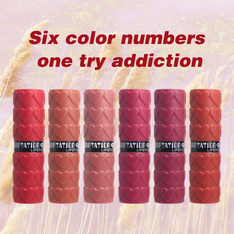 Matte Lipstick Set 6 Colors Velvet Smooth Nude Lip Stick, Long Lasting Moisturizing and Waterproof Non-Stick Cosmetic Gifts