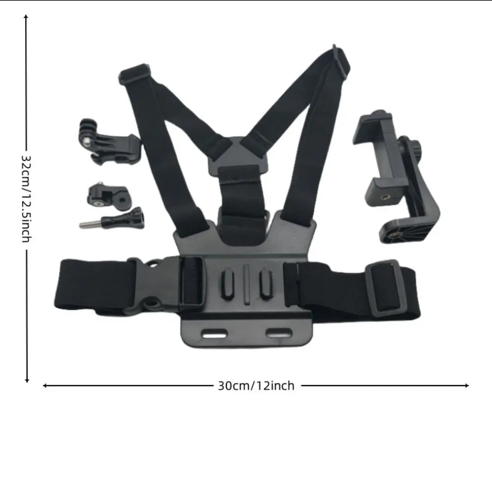 Adjustable Phone Chest Harness Holder Release of Hands Strong Stability Mobile Phone Chest Strap Mount Elastic Easy To Install