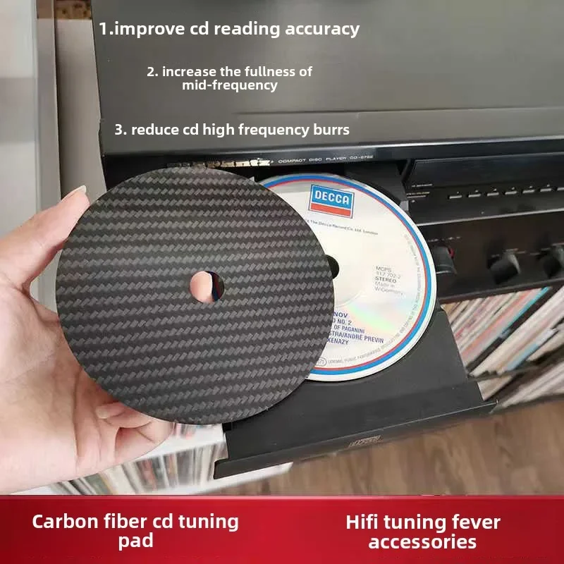 وسادة ضبط الأقراص المضغوطة من ألياف الكربون HIFI، آلة ضغط القرص، مشغل أقراص مضغوطة للحمى، ضبط مدينة الفراشة، تحسين صوت الأسنان