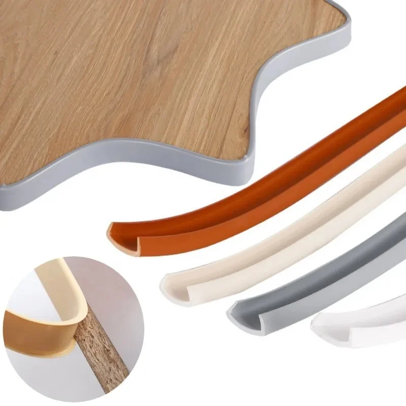 U-Shape Edge Banding, TPE Self Adhesive Veneer Edging Trim Flexible Edge Protector, DIY Furniture Edge Strip For Countertop