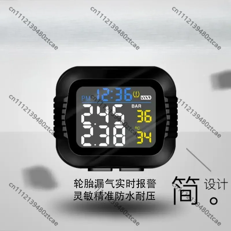 External Wireless Motorcycle TPMS Sensor, Real Time Tire Pressure & Temperature Monitoring Detector for Motorbike