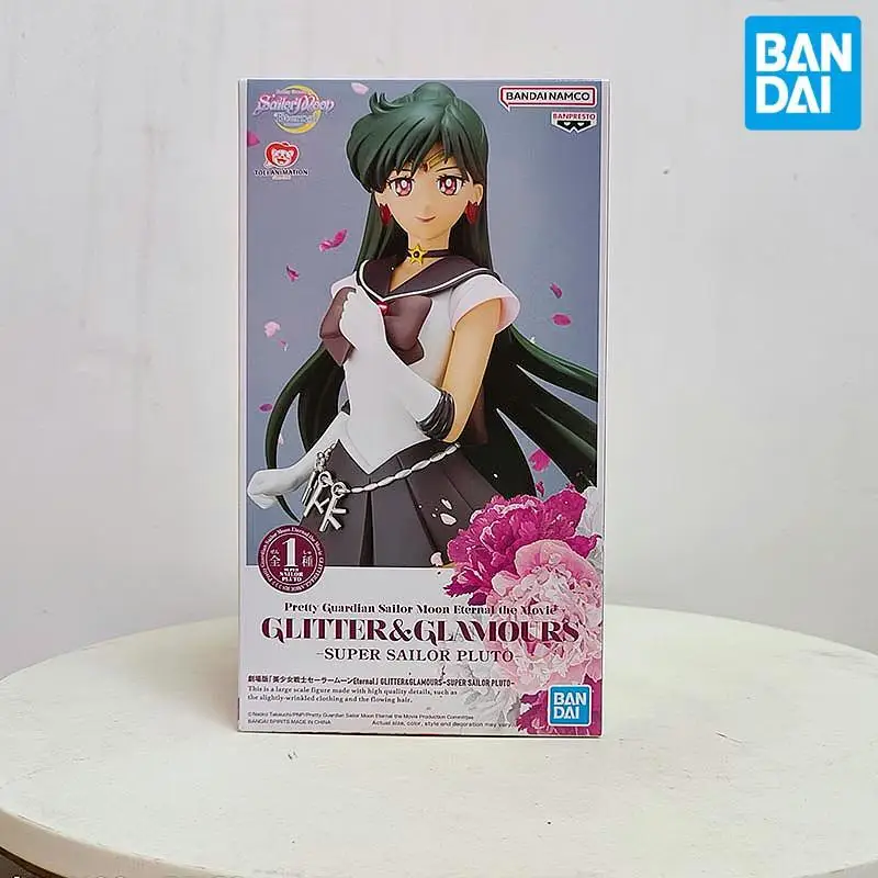 

18cm Original Banpresto Sailor Moon Action Figures Glitter＆Glamours Sailor Saturn Pluto Pvc Collection Model Toys Girls Gift