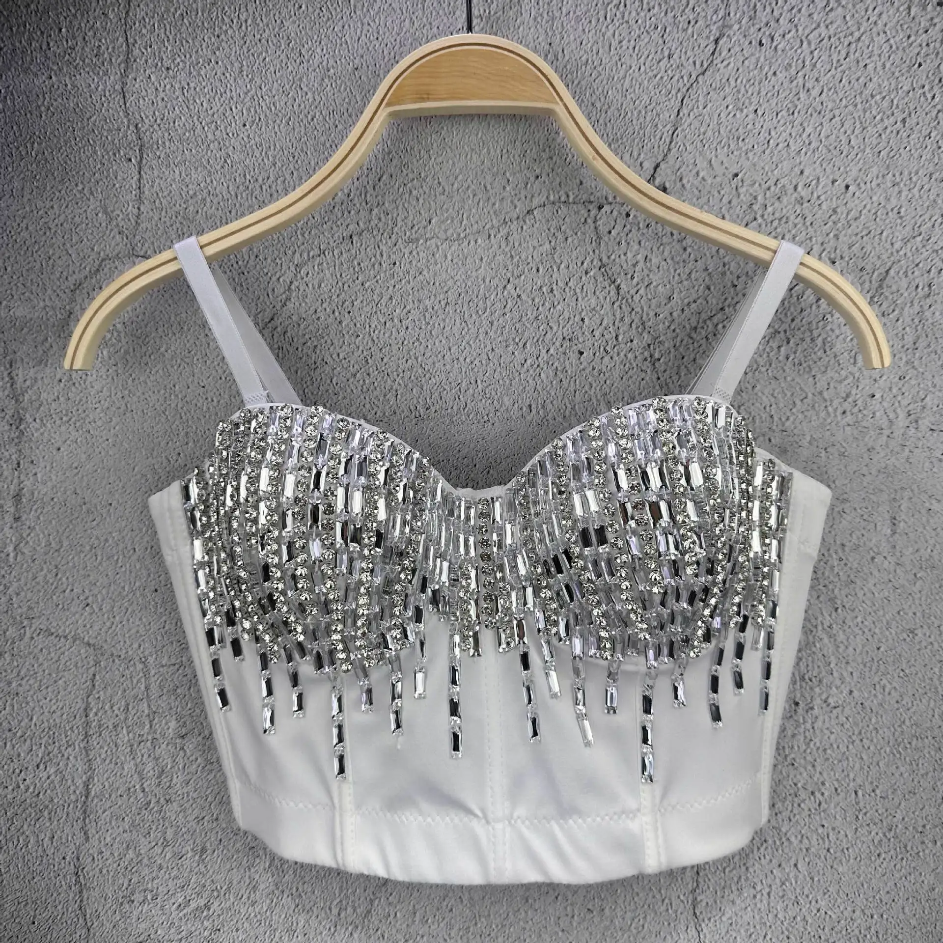 J781 Mooie Luxe Bh Voor Meisjes Vrouwen Zwart Wit Tube Tops Sweet Memory Diamond Bezaaid Hemdje Vest Corset Top