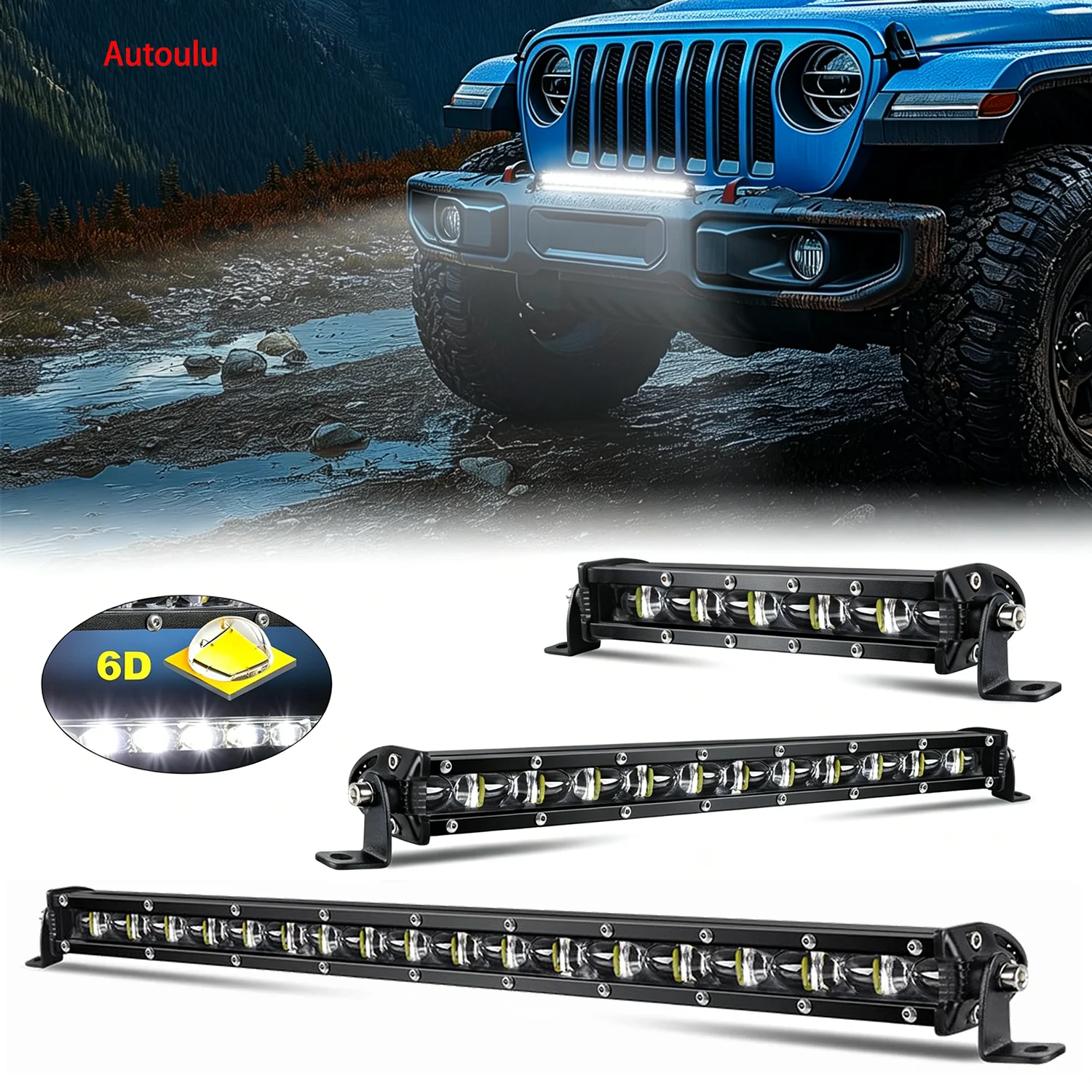 7/13/20 inch Super Bright LED Light Bar 12V 24V Car Driving Work Light For Offroad Truck 4x4 SUV ATV Car Accessories