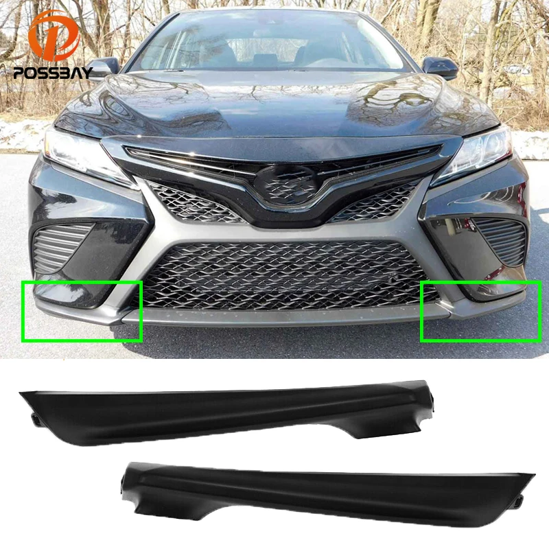 Car Front Bumper Side Lower Cover Trim ABS Black Grille for Toyota Camry SE XSE 2018 2019 2020 Auto Exterior Accessories Parts