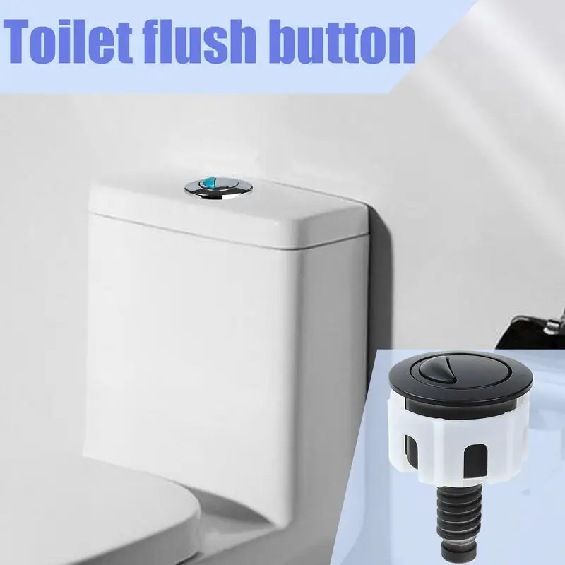 Flushing Toilet Button Toilet Round Push Button Double Flushing Button Rustproof Toilet Button Replacement Wire Control Bathroom