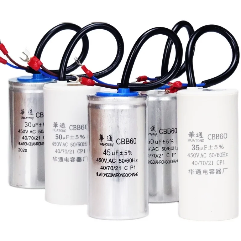 Baoyou water pump motor capacitor CBB60 45uf 450V motion running working washing machine capacitor