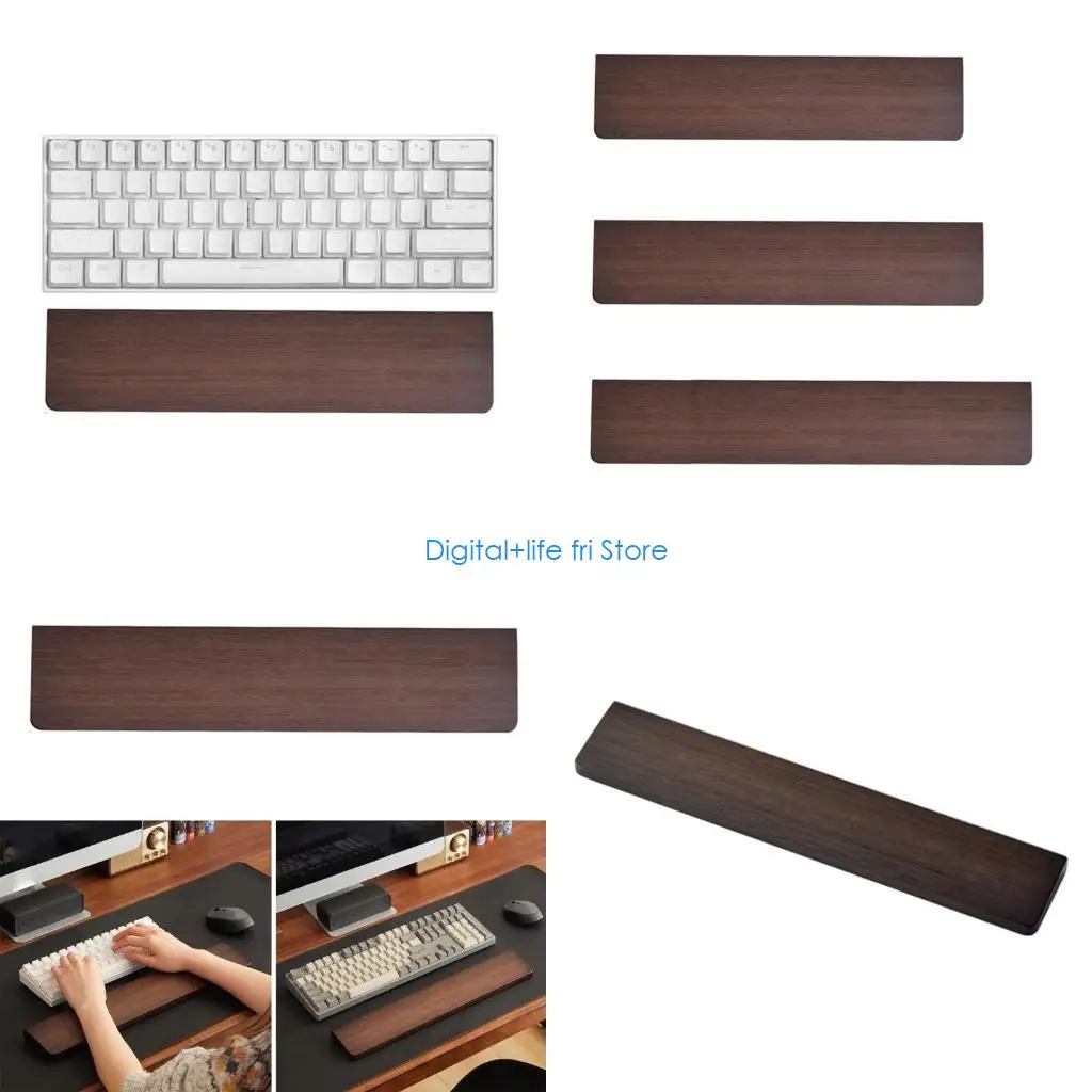 

E06D Подставка для запястья клавиатуры Подставка для запястья из орехового дерева Подставка для запястья для механических