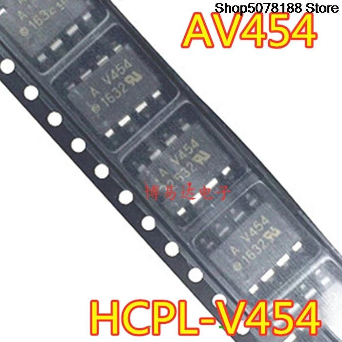 

10 шт. оригинальный оптрон AV454 SOP-8 HCPLV454 AV454 HCPL-V454