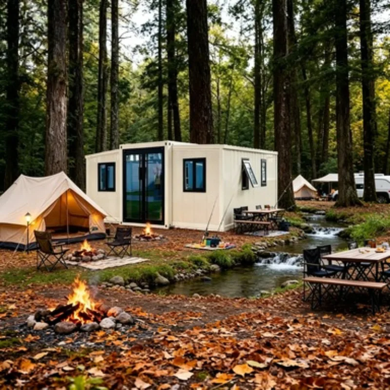 CE Certified Folding Portable Container Home with Sandwich Panel Eco-Friendly Material for Hotel and Commercial Use