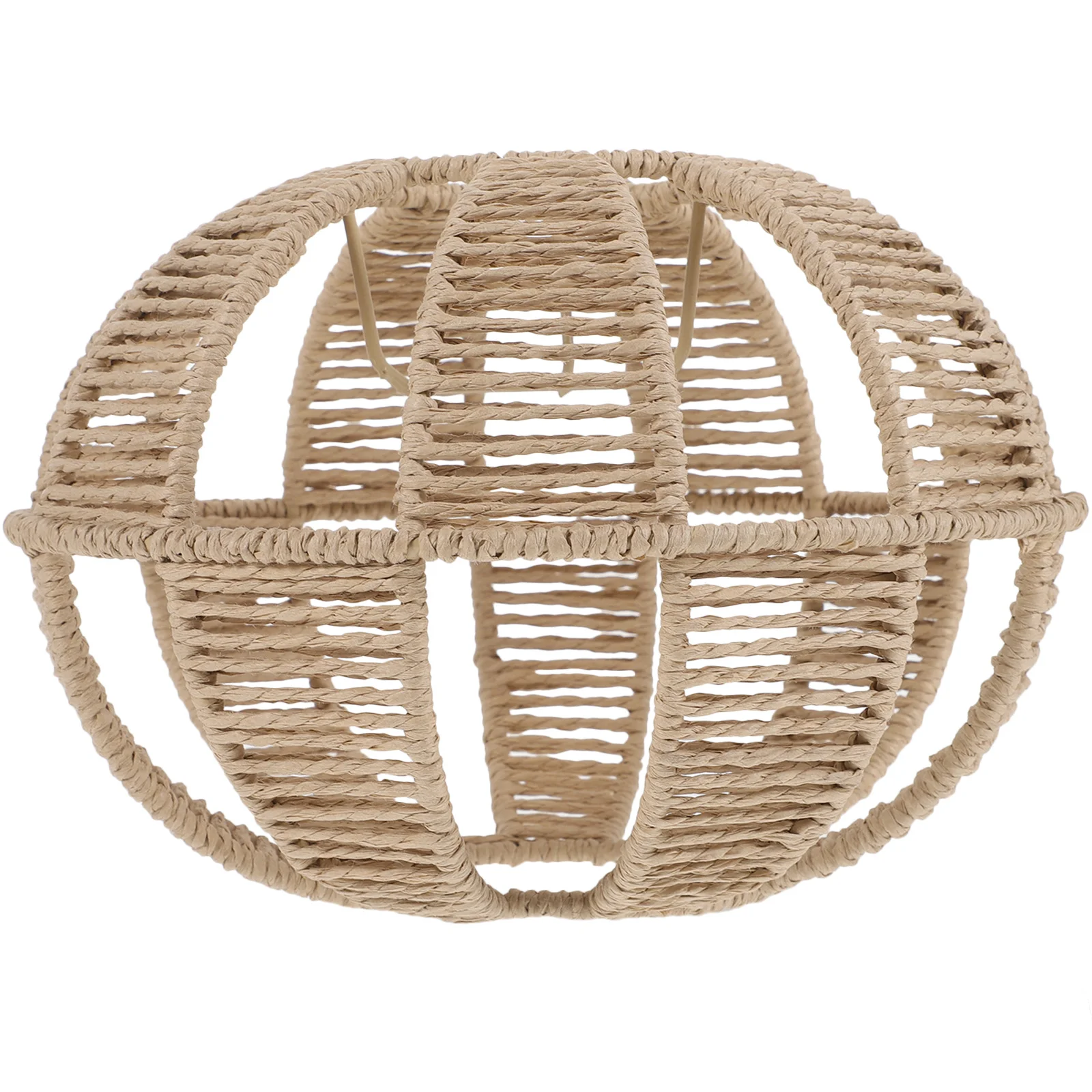 Retro Lamp Shade Simulated Rattan Weaving Design Ceiling Light Cover For Home Cafe Restaurant Wedding Decor Lighting