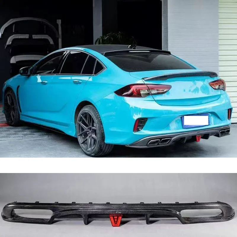 

Для Buick Regal Opel Insignia GS 17-21: Накладка на задний бампер из карбона, модифицированный задний спойлер, окантовка выхлопной трубы, автомобильные аксессуары