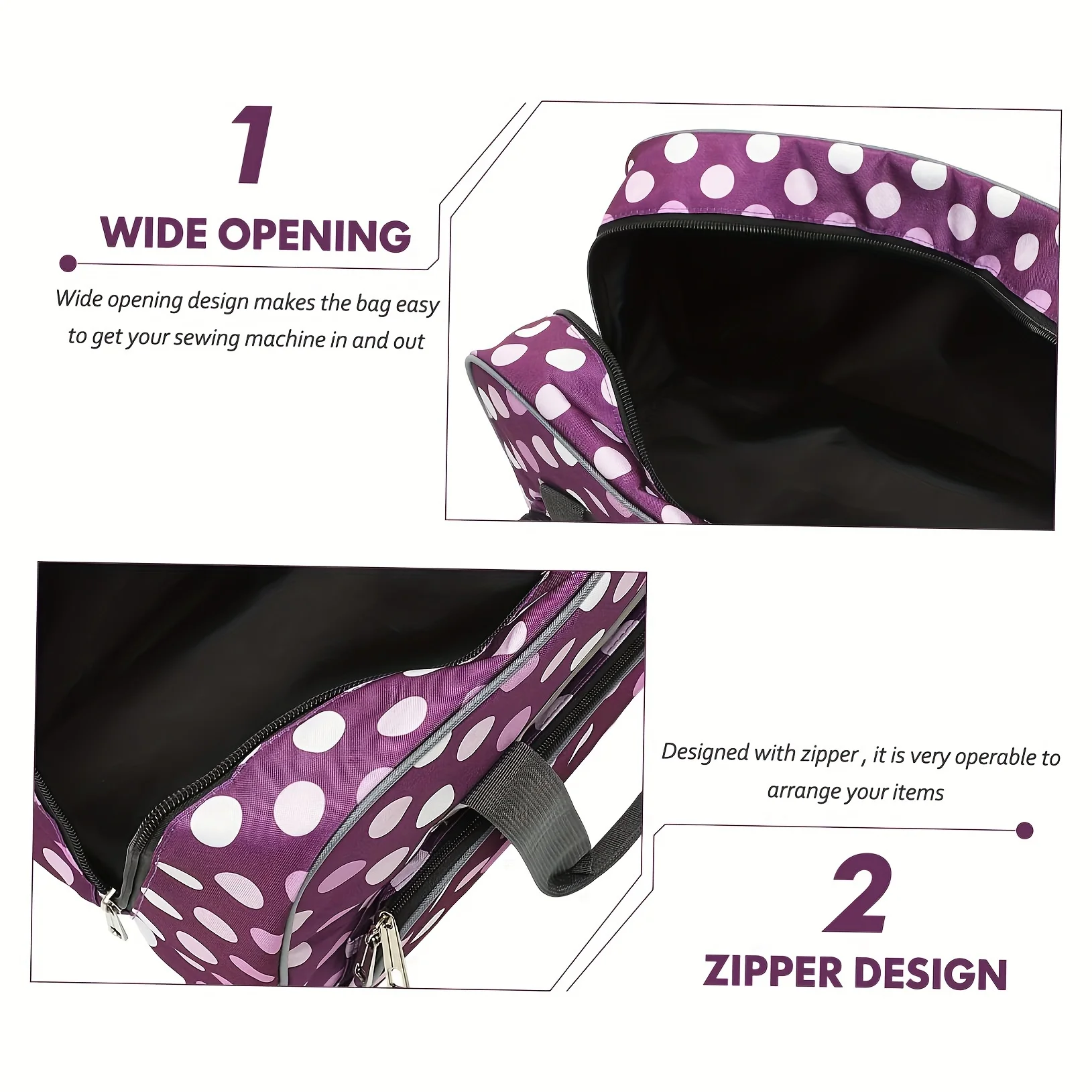 Borsa tote per macchina da cucire, custodia da trasporto portatile universale con fondo imbottito antiscivolo compatibile con la maggior parte delle macchine da cucire standard