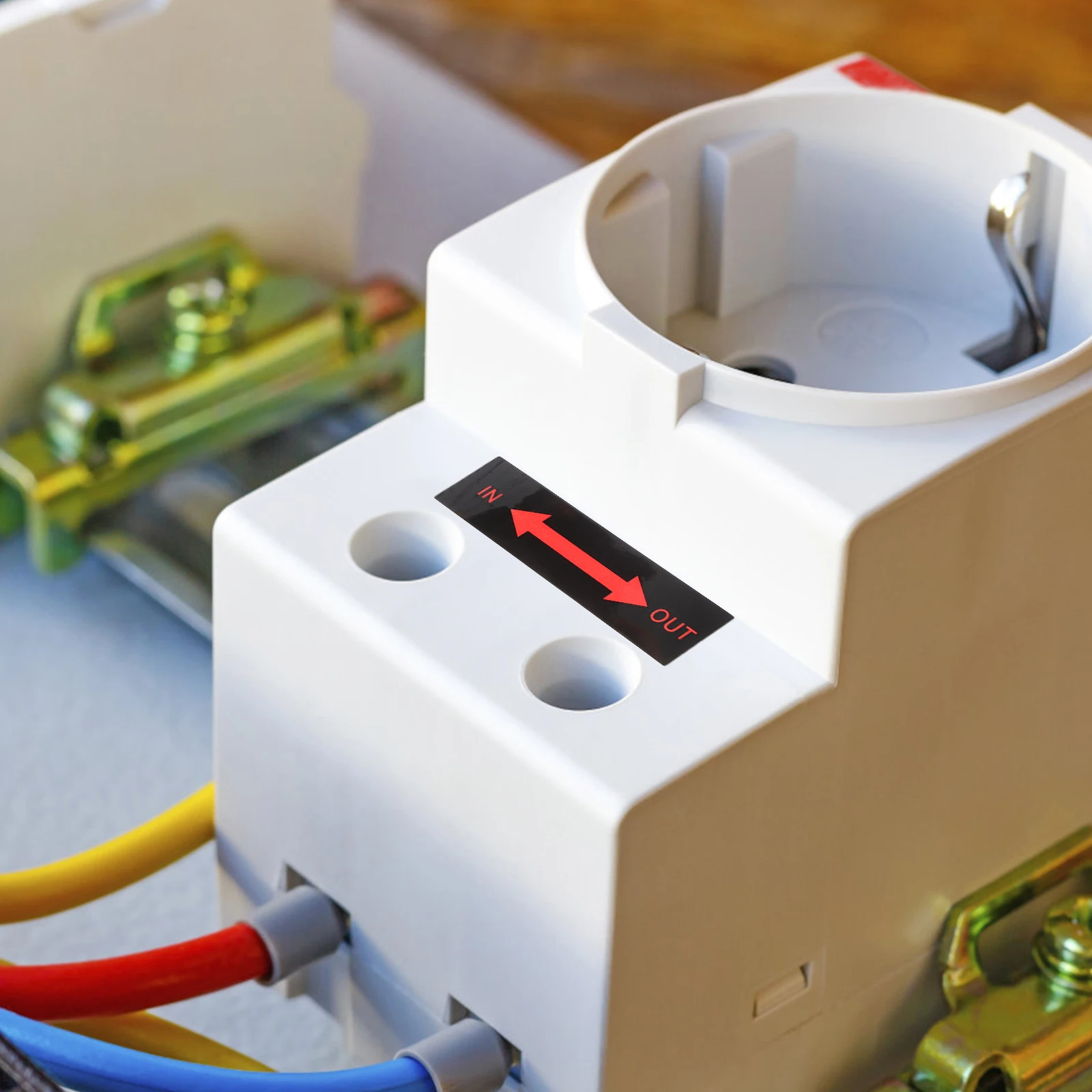 10pcs Arrow Direction Stickers Facility Safety Warning Signs For Indoor Outdoor Bright High Contrast Easy Stick Use In