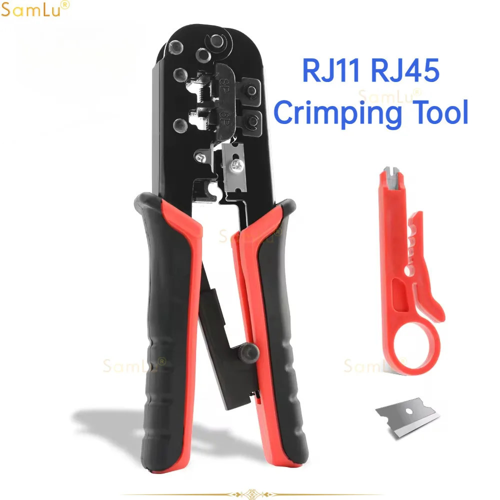 

RJ45 Crimper RJ11 RJ45 Crimping Tool Ethernet Network LAN Cable Crimper Cutter Stripper Plier for 6P 8P RJ11 RJ12 RJ45