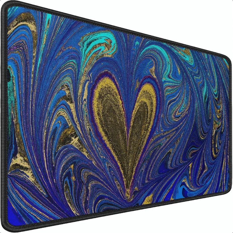 

Большой коврик для мыши 31,5x15,7 дюйма, большой расширенный коврик для компьютерной клавиатуры, водостойкий нескользящий коврик для мыши, резиновая основа, длинный XXL De