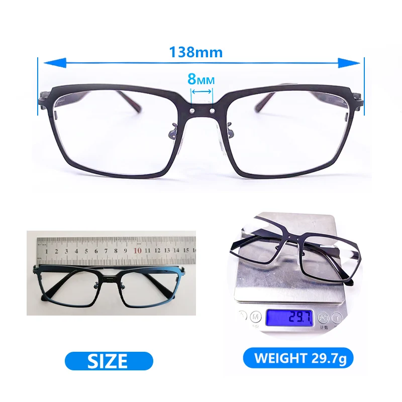 Burite ultralight Titanium Glasses Photochromic Anti Blue Light Computer Reading Glasses dental fashion make TTL loupes diy