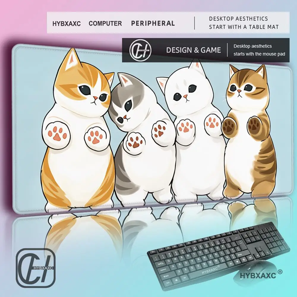 

HYBXAXC Cute Anime Mofusands Mousepad HD Printing Computer Gamers Locking Edge Non-slip Mouse Pad Keyboard PC Desk Pad