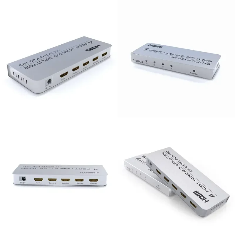 FJ-SP104 FJGEAR 4096*2160/60Hz Full-HD 4 Port 1 in 4 Out HD Video Splitter Support 2.0 Version Splitter
