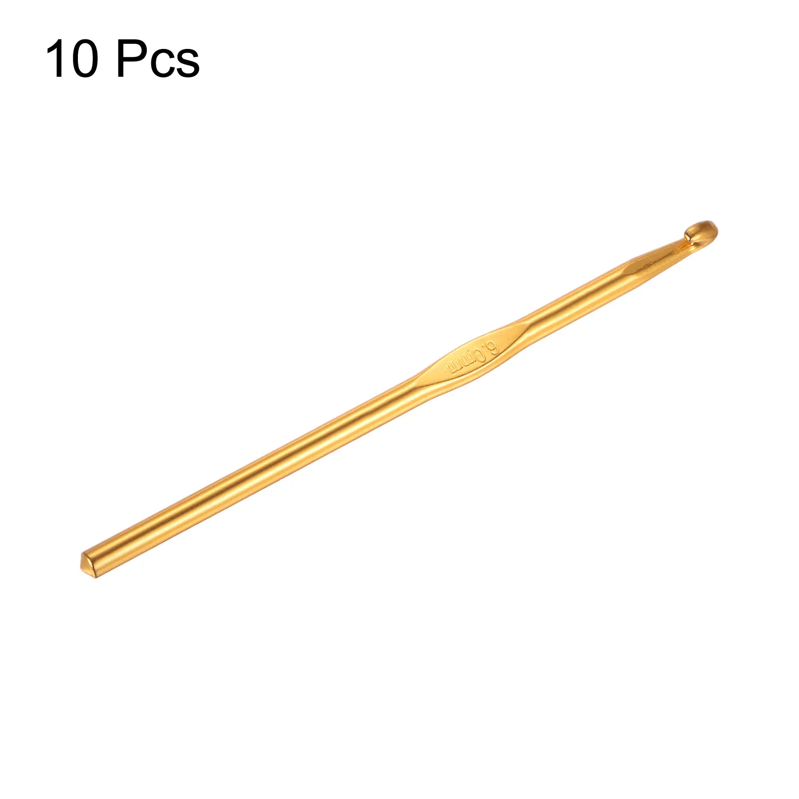 Uxcell 10pcs Aluminum Crochet Hook 2mm-6.5mm Knitting Needles Straight Single Pointed Crochet Hook Setfor DIY Craft Yarn