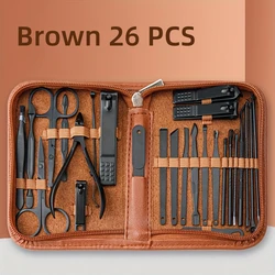 Nail Clipper Kit 26 Pieces Stainless Steel Manicure Kit Manicure Set Professional Nail Care Tools with Luxurious Travel Case