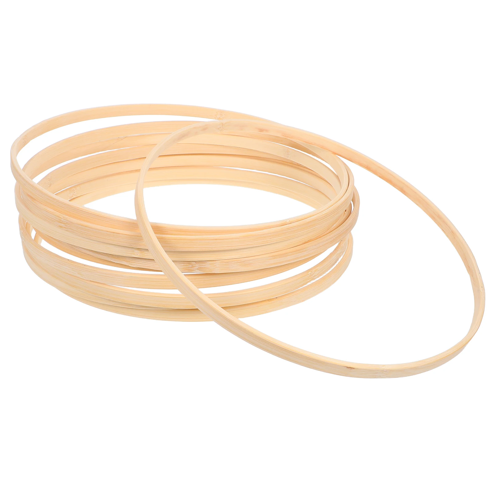 

10 Pcs Bamboo Wreath Hoops Flower Decorations Hanging Rings Embroidery Circle Garden Embroidered Floral