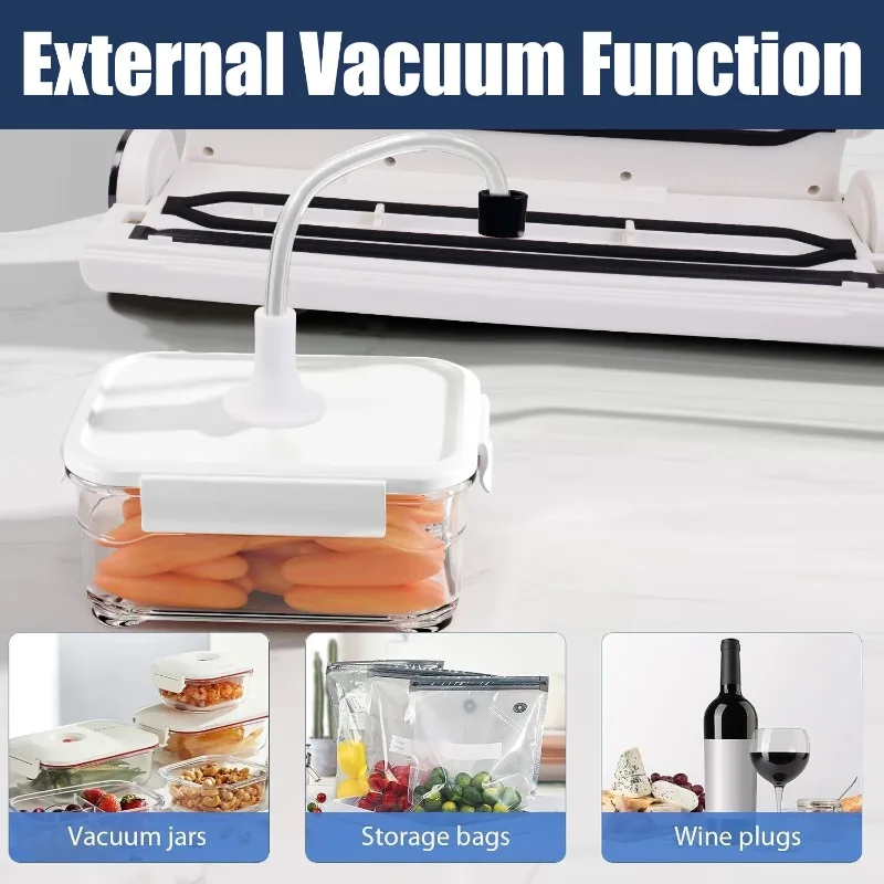 BIESUO Kitchen Vacuum Sealer Touchscreen Degasser Digital Display Home with Voice Prompt Vacuum Packaging Machine Comes With