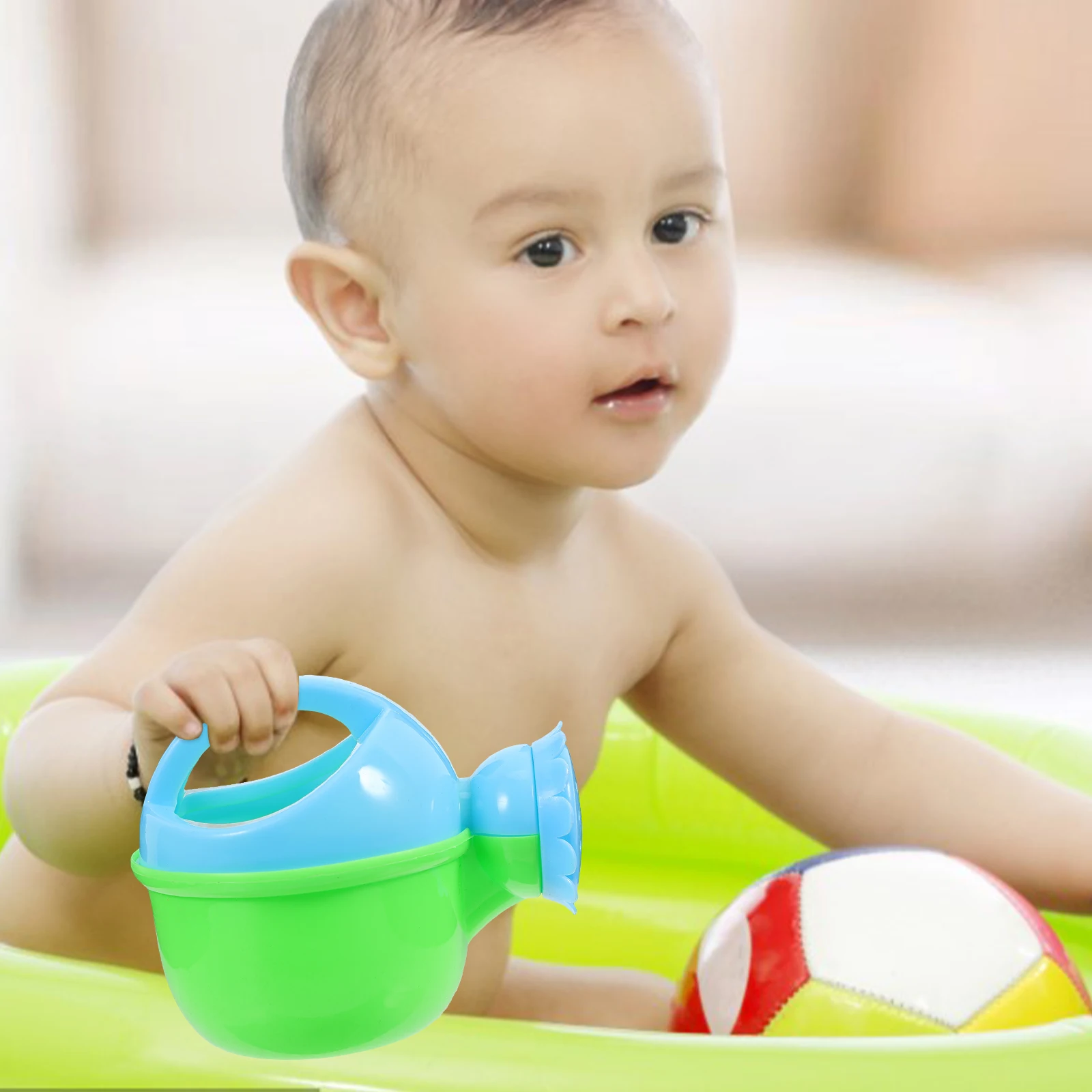 2 pezzi annaffiatoio per bambini adorabile bagno estivo gioco in spiaggia doccia in plastica bambino spremere lo sviluppo del tempo del bagno