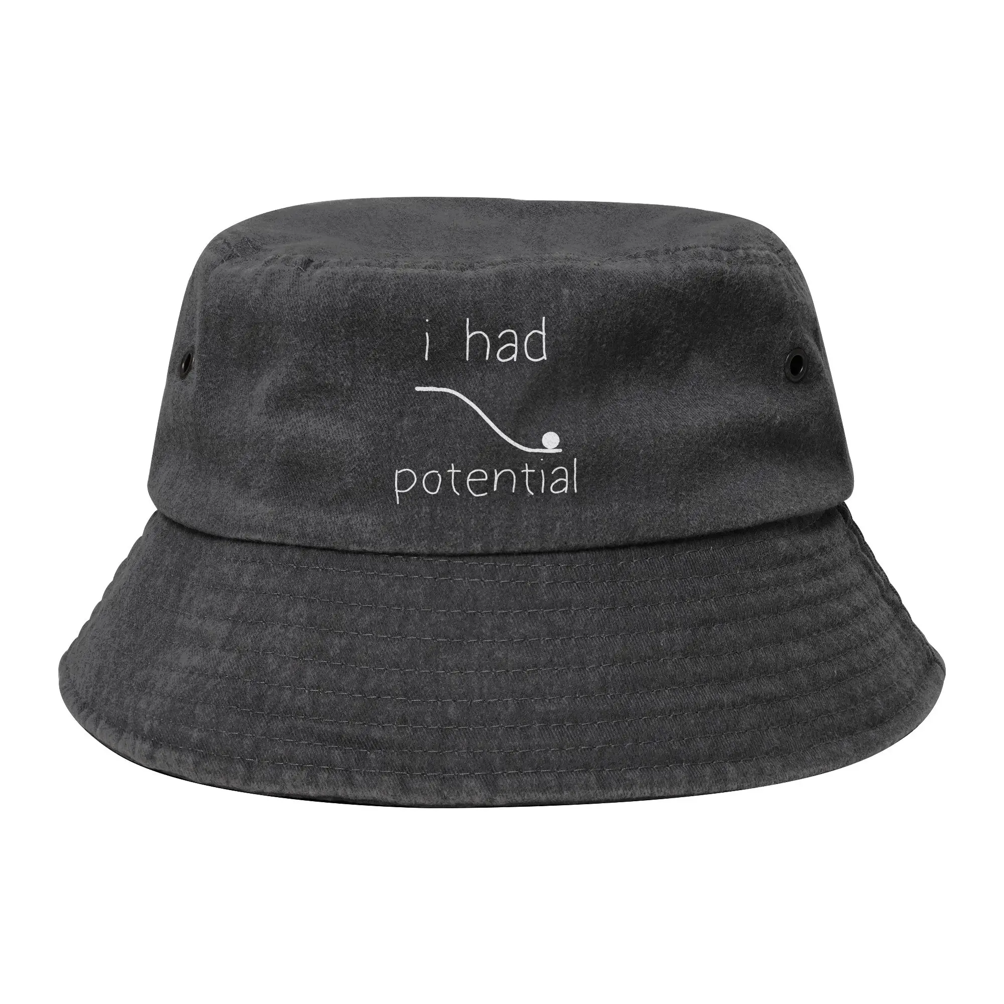 Headwear I Had Potential Project Hail Mary Bucket Hat Unisex Distressed Denim Sun Hat Sarcastic  Panamka Fishing Hat Sports