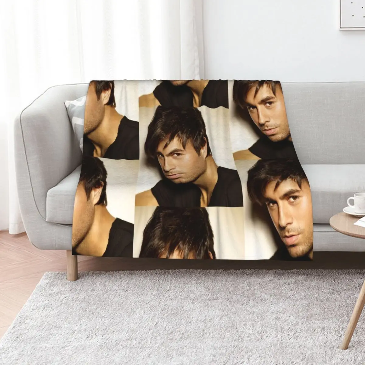 

rumahuya enrique iglesias Throw Blanket For Decorative Sofa Soft Plaid warm winter christmas gifts Blankets