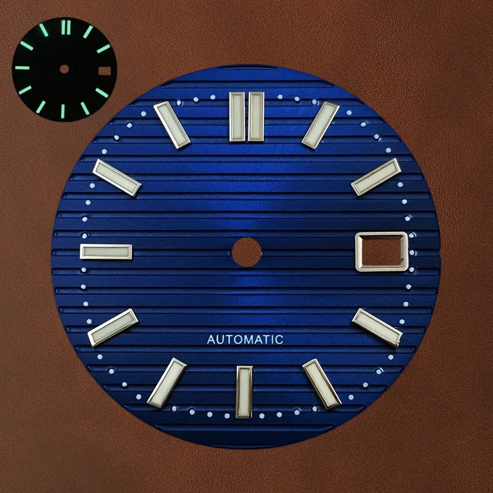 30.5 مللي متر S شعار Nh35 الطلب نوتيلوس الهاتفي الأخضر مضيئة لحركات NH35 NH36 ساعة لحالات ساعة 41 مللي متر