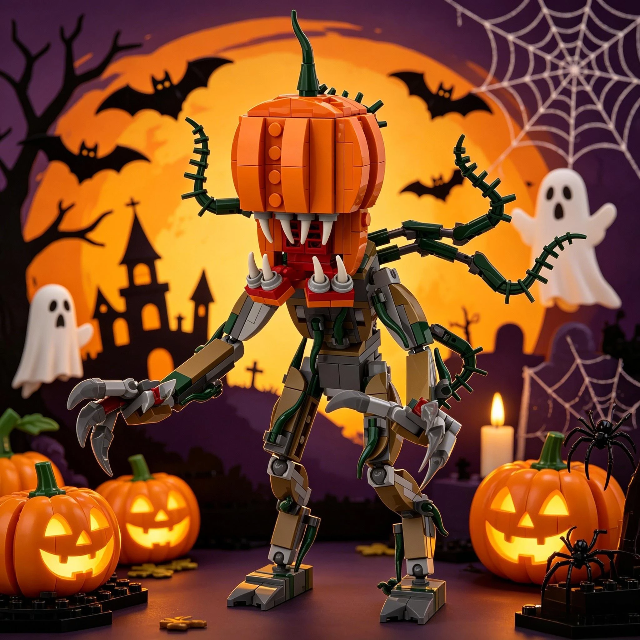 2026 Demogorgon Series Carnivorous Halloween Pumpkin Devil Demon Vecna Eleven Abstract Monster Bricks Construction Periphery Toy