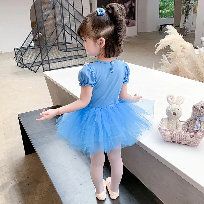 Fairy tale Princess Alice Bell dress, summer children's fluffy gauze dress, summer training suit, women's jumpsuit, ballet dance