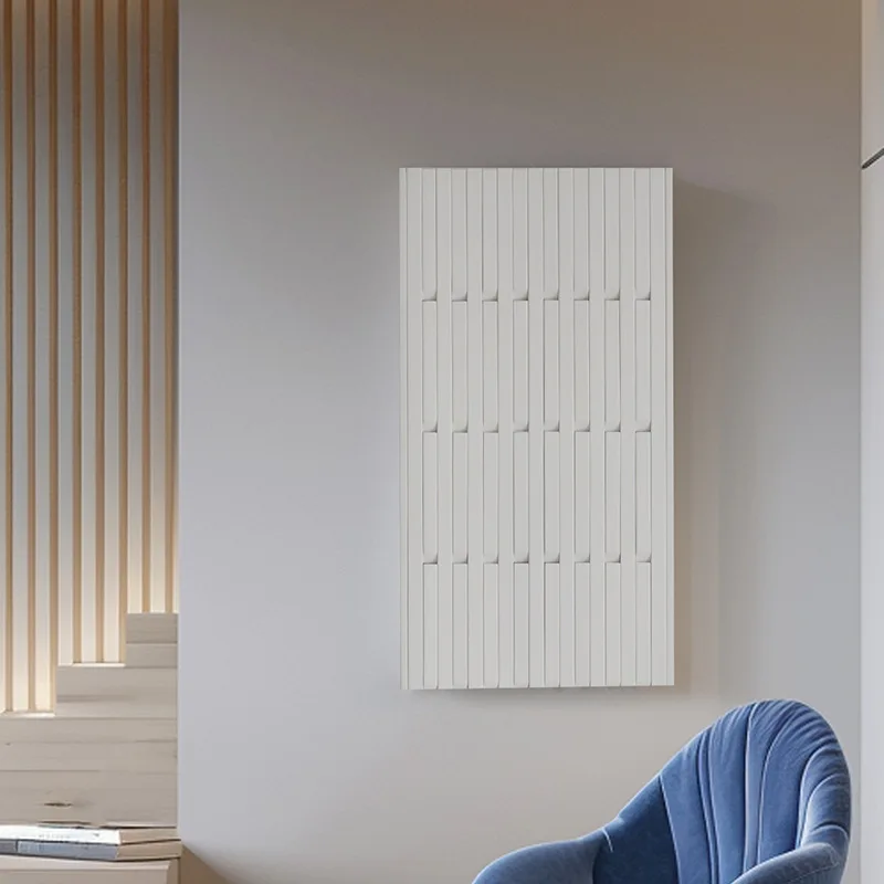 

Hanging clothes board at the entrance of the house, hanging clothes rack on back panel of wall in entrance area