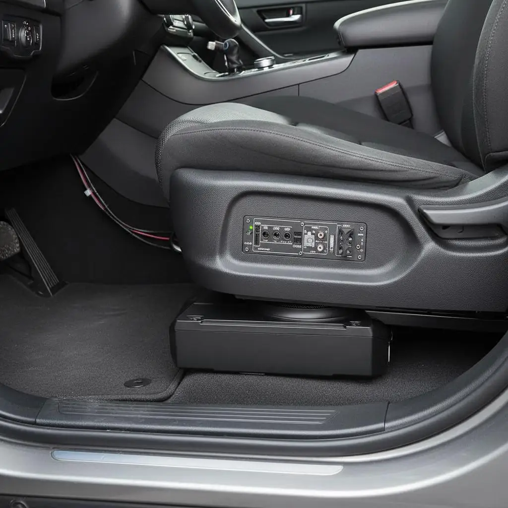 Unter-Sitz-Subwoofer, 400 W, schlanker Auto-Subwoofer-Lautsprecher, 254 mm, Verstärker