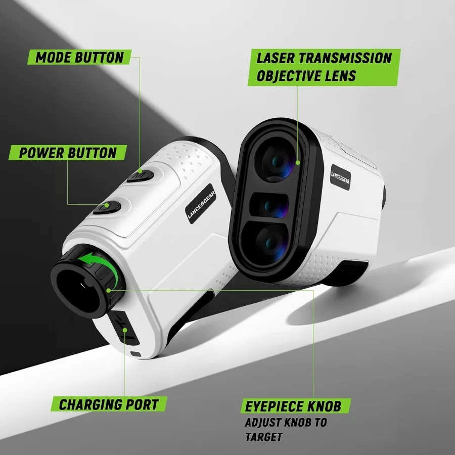 Pengukur Jarak Tahan Air dengan Pembesaran 6.5X, Kompensasi Kemiringan, dan Mode Kecepatan untuk Pengukuran Jarak yang Akurat dalam Berburu