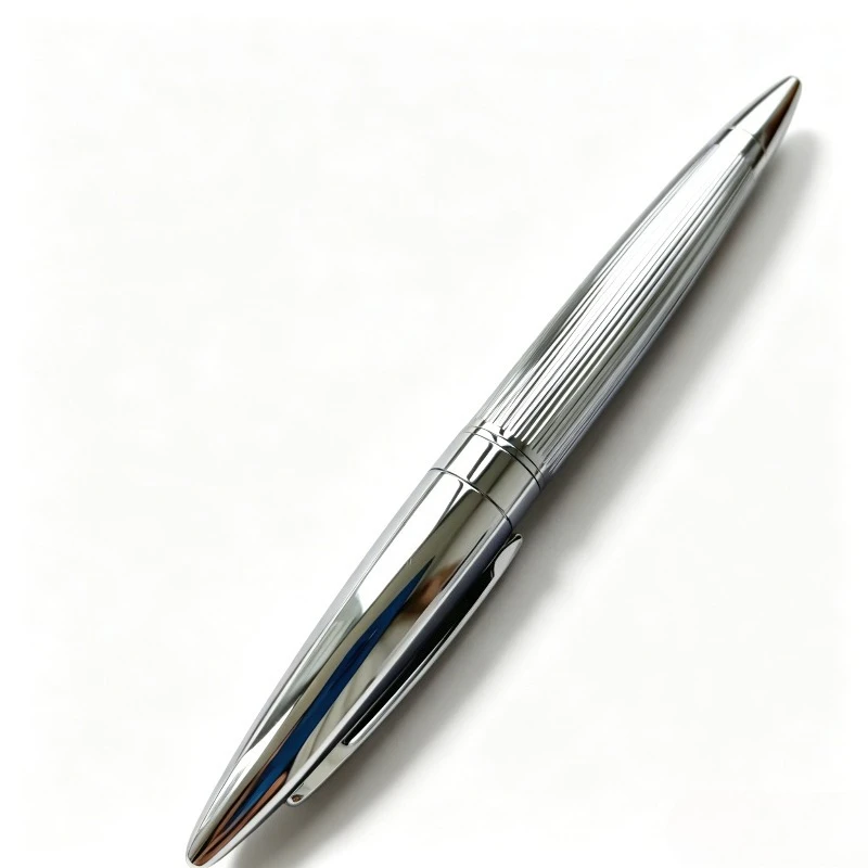 Stainless Steel Gel Pen Athena Fluid Metal Line High Quality Lightweight Silver Bead Pens Black 0.7Pen Core Signature Stationery
