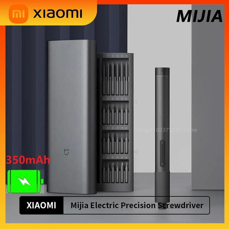 Original Xiaomi Mijia Electrical Precision Screwdriver Kit Type-C Rechargeable 2 Gear Torque 400+ Screw S2 Steel Precision Bit