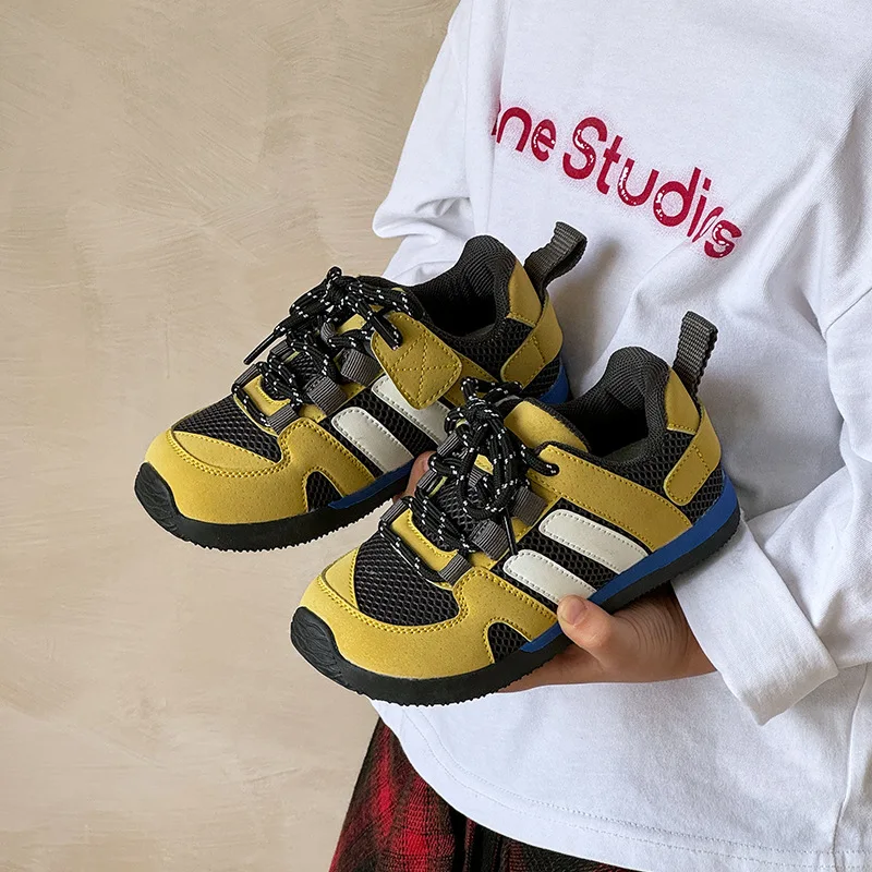 Boys Casual Sports Shoes 2026 Autumn Comfortable Breathable Outdoor Running Shoes Children Fashion Anti Slip Sneakers Size 26-36