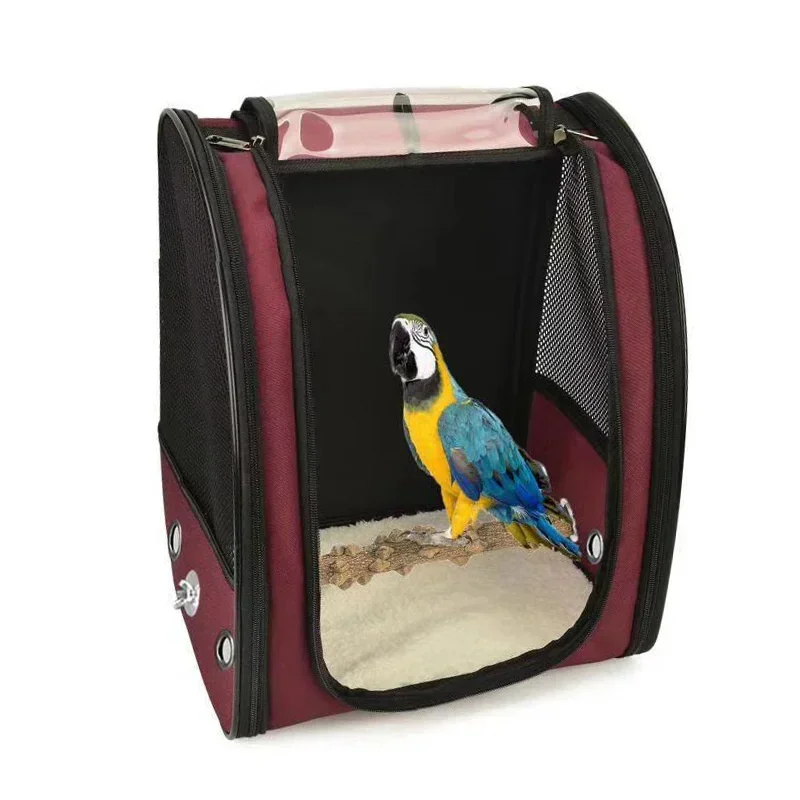 

# Hot Breathable Bird Carrier Bag Backpack Portable Parrot Starling Out Cage Pet Bird Travel Box Carrier