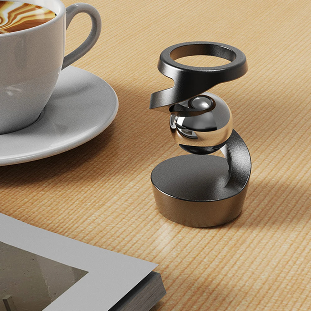 Adult Desktop Stress Relief Toy Aluminum Alloy Decompression Hypnosis Rotary Gyro Fingertip Kinetic levitating Spinner Gifts 