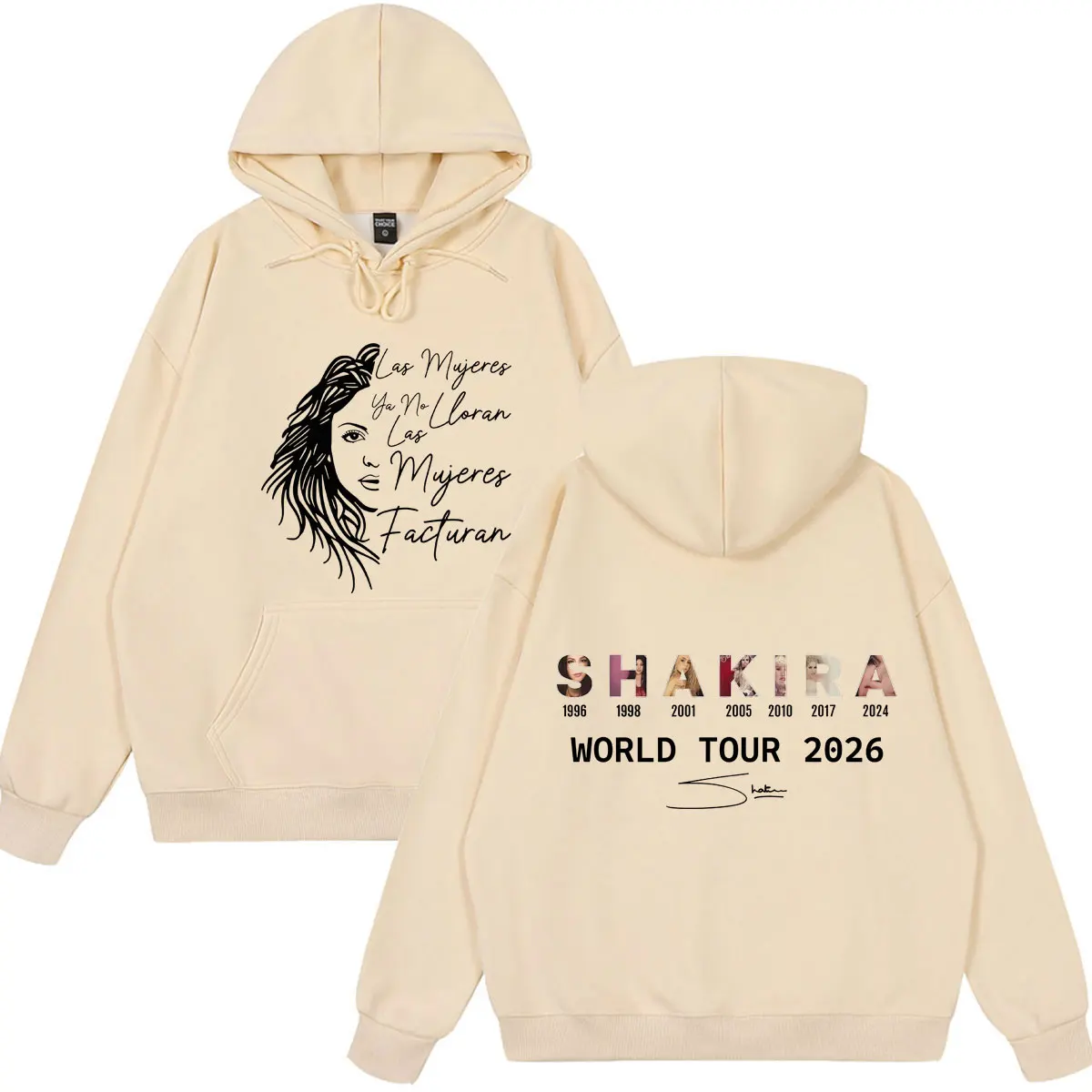Shakira Las Mujeres Ya No Lloran Album 2026 Tour Printe Hoodie Herren Damen Mode Sweatshirt Lockerer Freizeitpullover Fan-Geschenke Oberteile – Detail 7