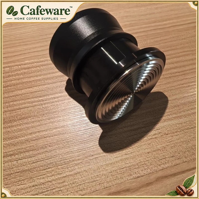Forzcon Vinyl Record Series 58mm Espresso Impact Tamper Needle Distribution Tool Paddle Self‑Leveling Coffee Distributor